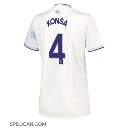 Zenski Nogometni Dres Aston Villa Ezri Konsa #4 Rezervni 2025-26 Kratak Rukav